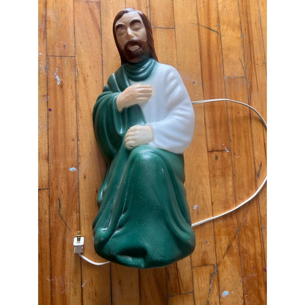 EMPIRE Blow Mold Shepherd Christmas Nativity ‎ Table Top 18" Indoor Outdoor VTG